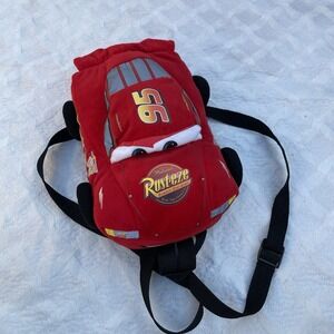 Disney Pixar Cars Lightning McQueen Plush Rust-eze Backpack Kids Bag pillow